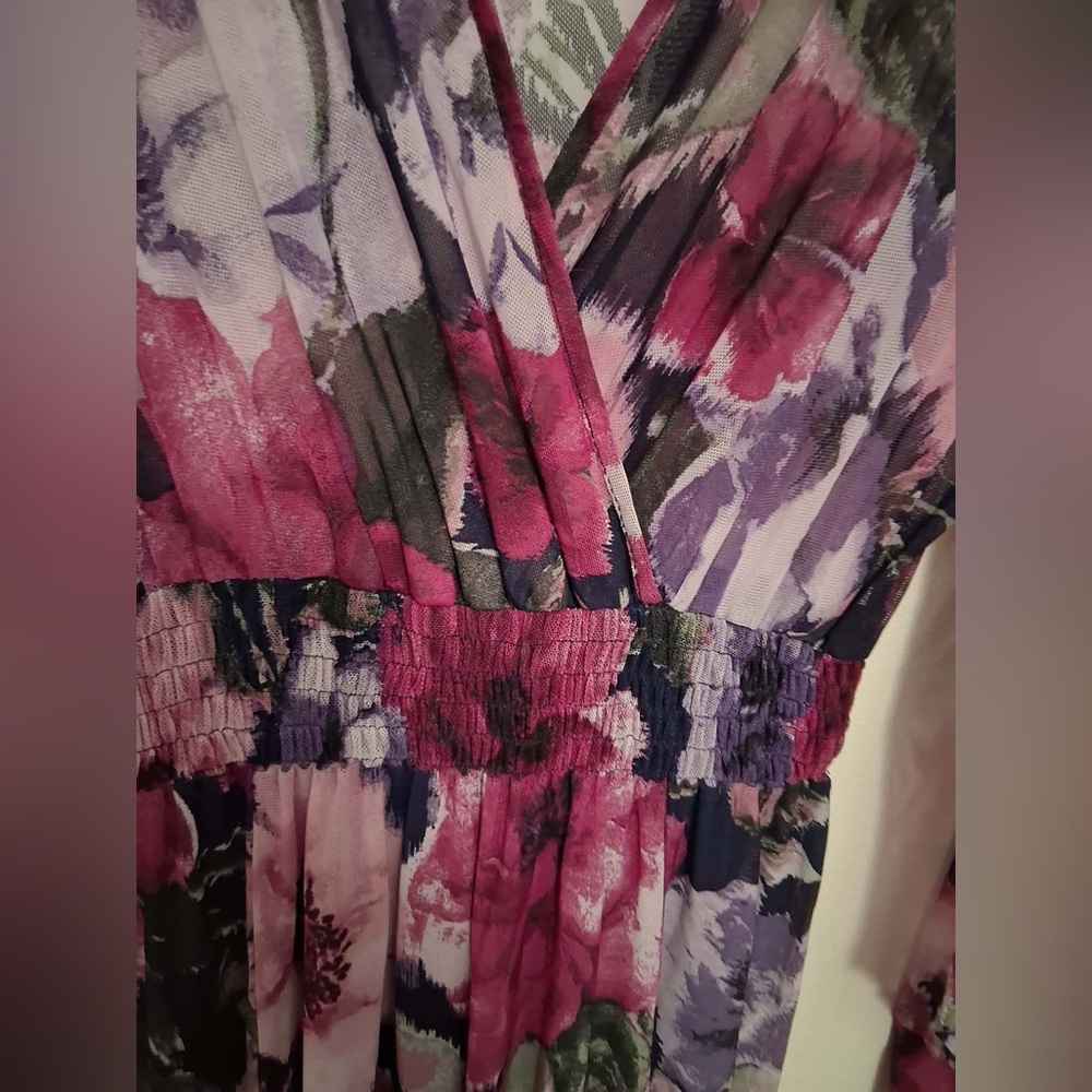 Enfocus Studio Multicolor Floral Long Sleeve Dress - Picture 2 of 4